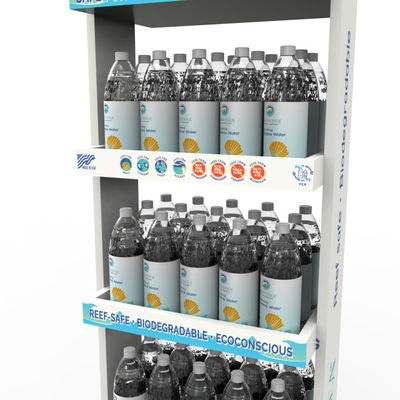 Banco di mostra di legno su misura della primavera dello scaffale di esposizione della bottiglia dell'acqua per il deposito
