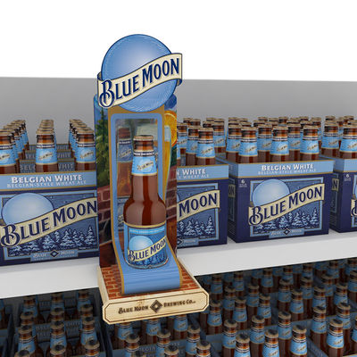 Supporto di bottiglia di birra alla moda del banco di mostra del vino di Wallmount Glorifier pratico per il supermercato
