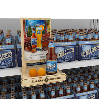 Supporto di bottiglia di birra alla moda del banco di mostra del vino di Wallmount Glorifier pratico per il supermercato