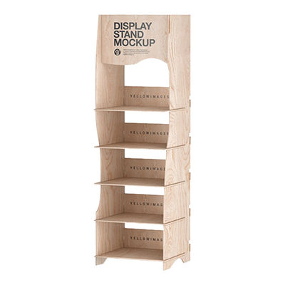 Bevis Modern 4 strati di legno contraccettato rimovibile Display Racks Pavimento Stand per Supermercato Display Store confezionato in cartone