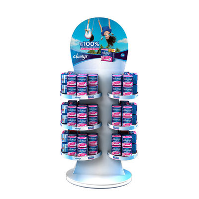 qualità  Demountable Metal Cosmetic Display Rack Supermarket Display Rack For Sanitary Pads Fabbrica