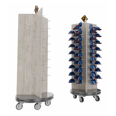 qualità  Three Sided Rotating Display Stand Cap Display Stand With Customized Logo Fabbrica