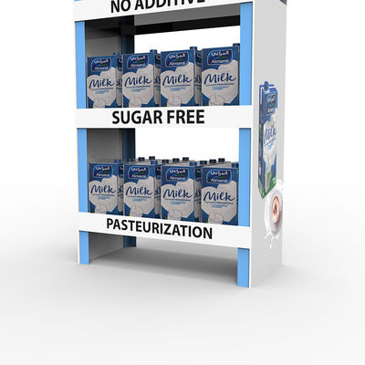 Banco di mostra di plastica di vendita caldo dello scaffale di esposizione del latte dello scaffale di condizione del pavimento per la vendita al dettaglio