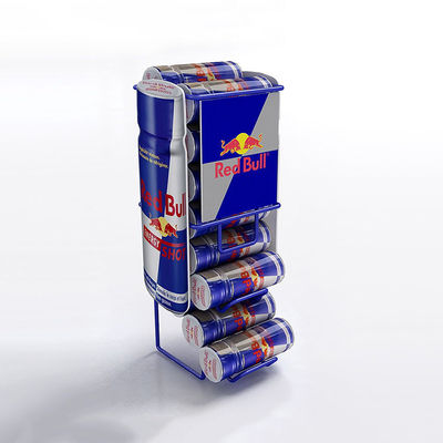 La bevanda di vendita calda di energia del supermercato può visualizzare il banco di mostra d'attaccatura del cavo dello scaffale con il logo su ordinazione