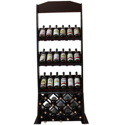 Capacità naturale della bottiglia di legno 24 dello scaffale di esposizione del vino dell'espositore del banco di mostra di stoccaggio del vino di legno di pino