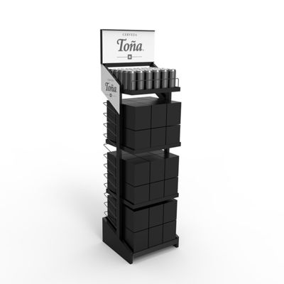 Scaffale pragmatico su misura del vino dello scaffale di esposizione del metallo del banco di mostra di stile del Autolift per la bevanda alcolica