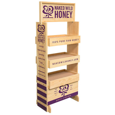 Il cioccolato dell'aletta di filatoio parteggia Brander Tray Display Stand di legno