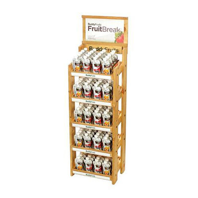 Banco di mostra di legno dello spuntino della frutta secca di isolato per il negozio