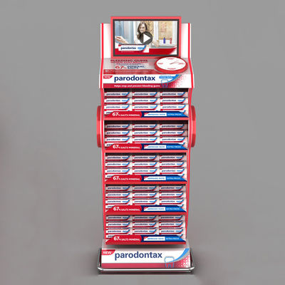 Scaffale cosmetico dello scaffale del supermercato del dentifricio in pasta del banco di mostra di Floorstanding con gli scaffali