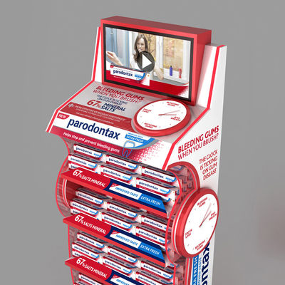 Scaffale cosmetico dello scaffale del supermercato del dentifricio in pasta del banco di mostra di Floorstanding con gli scaffali
