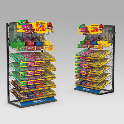 I punti di vendita su misura visualizza lo scaffale di esposizione di Candy con i vassoi regolabili
