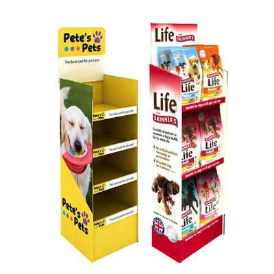 Scaffale di esposizione di legno del negozio di animali del banco di mostra del pavimento del pallet di Cat Product Clean Toy Food del cane mezzo