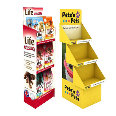 Scaffale di esposizione di legno del negozio di animali del banco di mostra del pavimento del pallet di Cat Product Clean Toy Food del cane mezzo