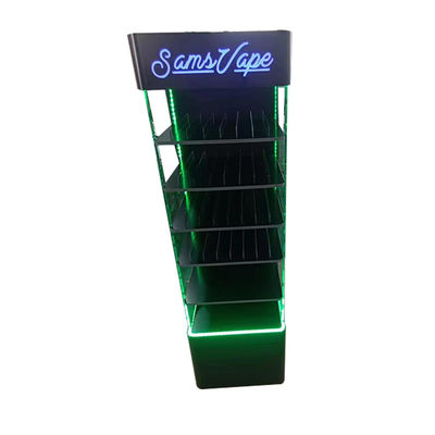 Display rack acrilico montato sul pavimento per prodotti elettronici