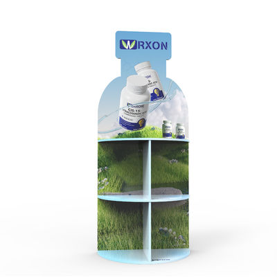 PVC da pavimento a pavimento Display Rack Store Display Stand per alcol e prodotti sanitari