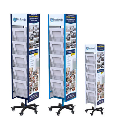 Bevis Polish Customisable Floor Standing Metal Ceramic Tiles Display Racks For Supermarket Prodotto