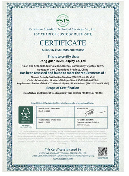 Porcellana Dongguan Bevis Display Co., Ltd Certificazioni